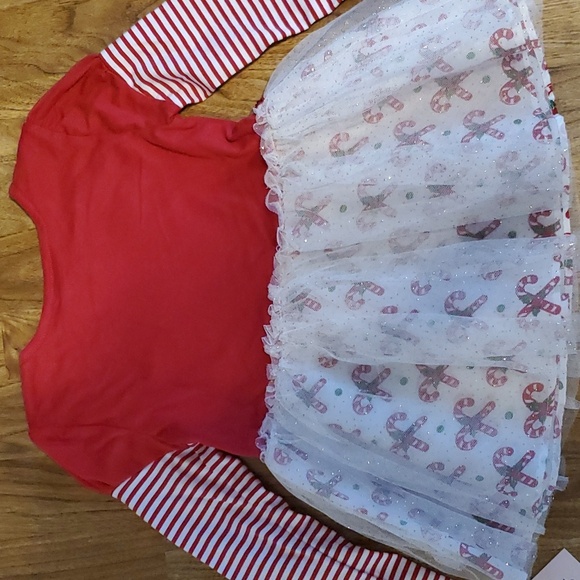 Little Lass NWT Christmas Holiday Outfit Reindeer Rudolph Candy Cane - Picture 11 of 11